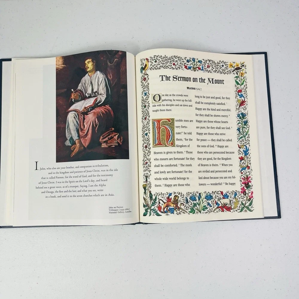 Lift Up Thine Eyes Vintage Memory Funeral Book Inspirational Bible Masterpieces